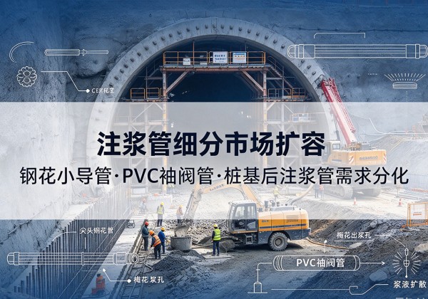 阳山注浆管细分市场扩容，隧道钢花小导管、PVC 袖阀管、桩基后注浆管需求分化